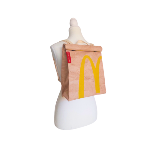 McDonalds Maccas Backpack Fast Food Takeaway Brown Bag JOJO IN THE PINK